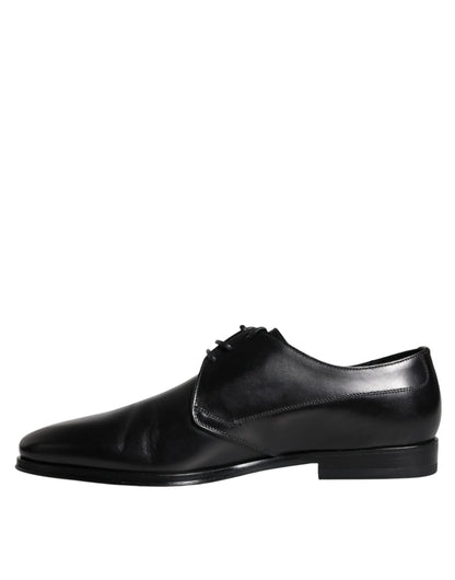  - Black Leather Derby Formal Dress Shoes