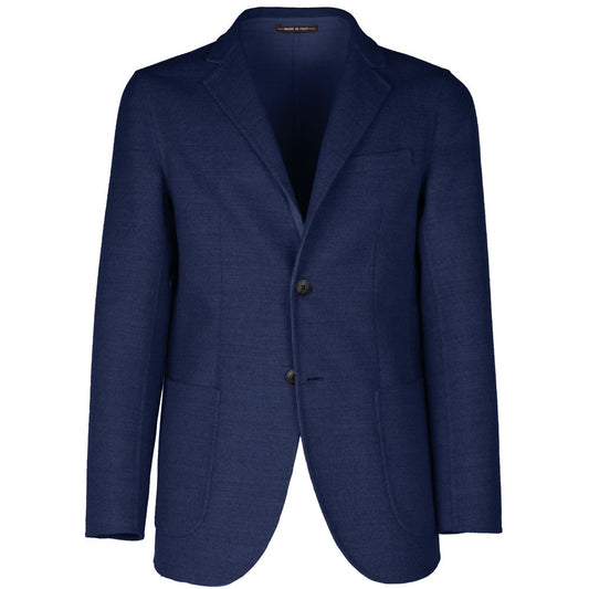 Blue Wool Vergine Blazer - The Luxe Alliance