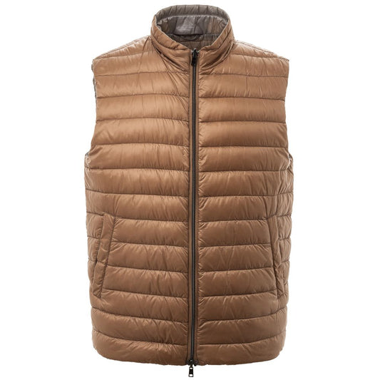 Brown Polyamide Vest - The Luxe Alliance