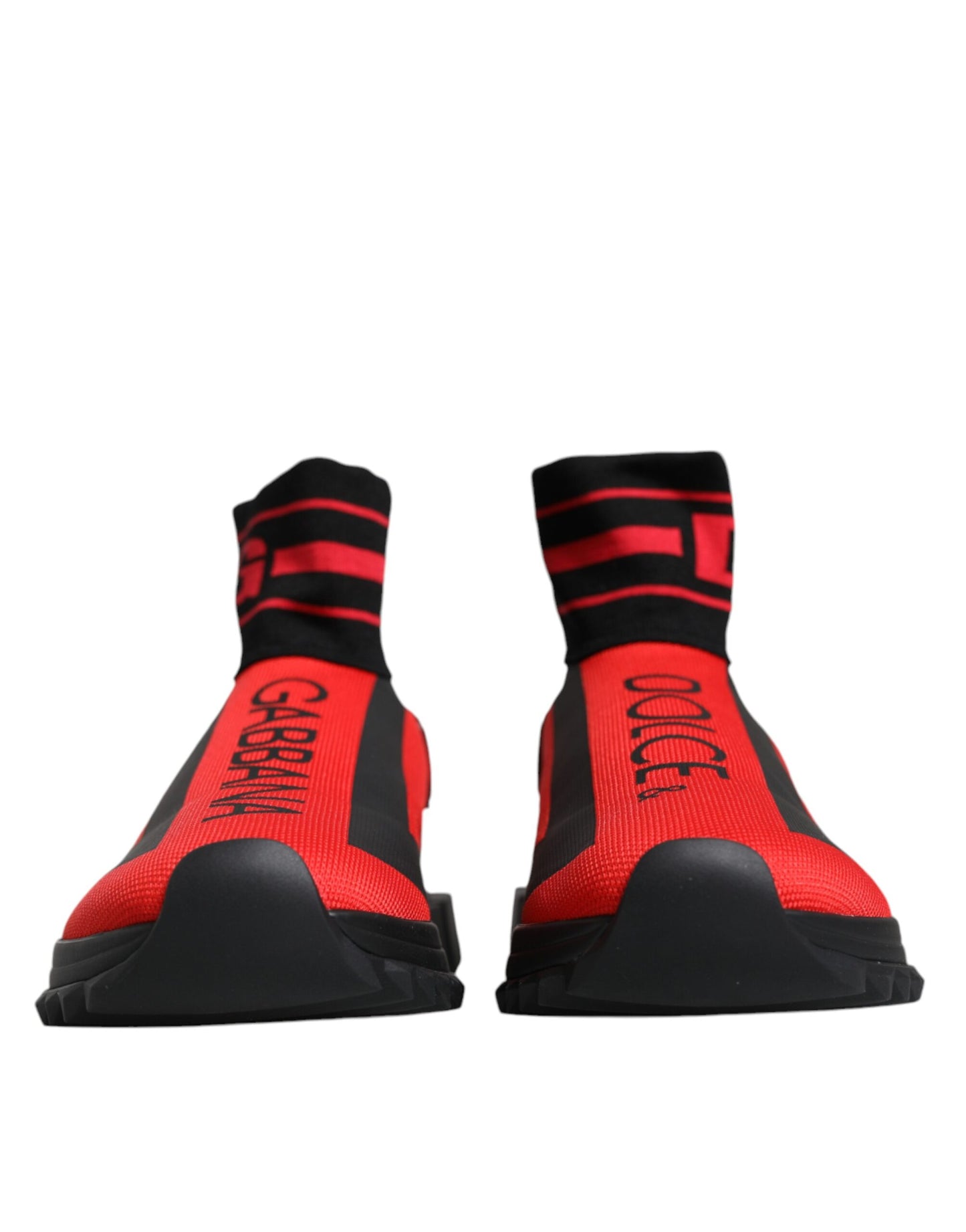  - Red Black Fabric High Top Sorrento Sneakers Shoes