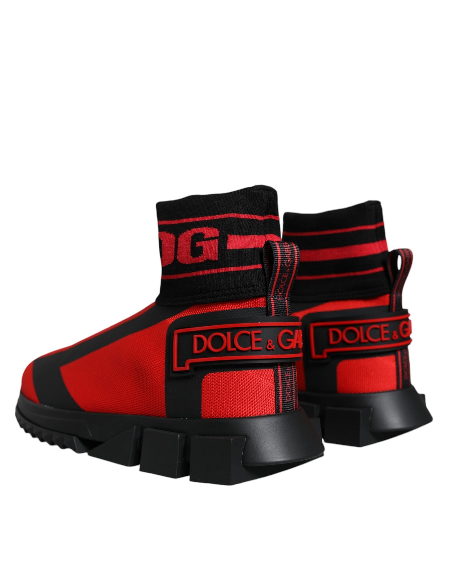  - Red Black Fabric High Top Sorrento Sneakers Shoes