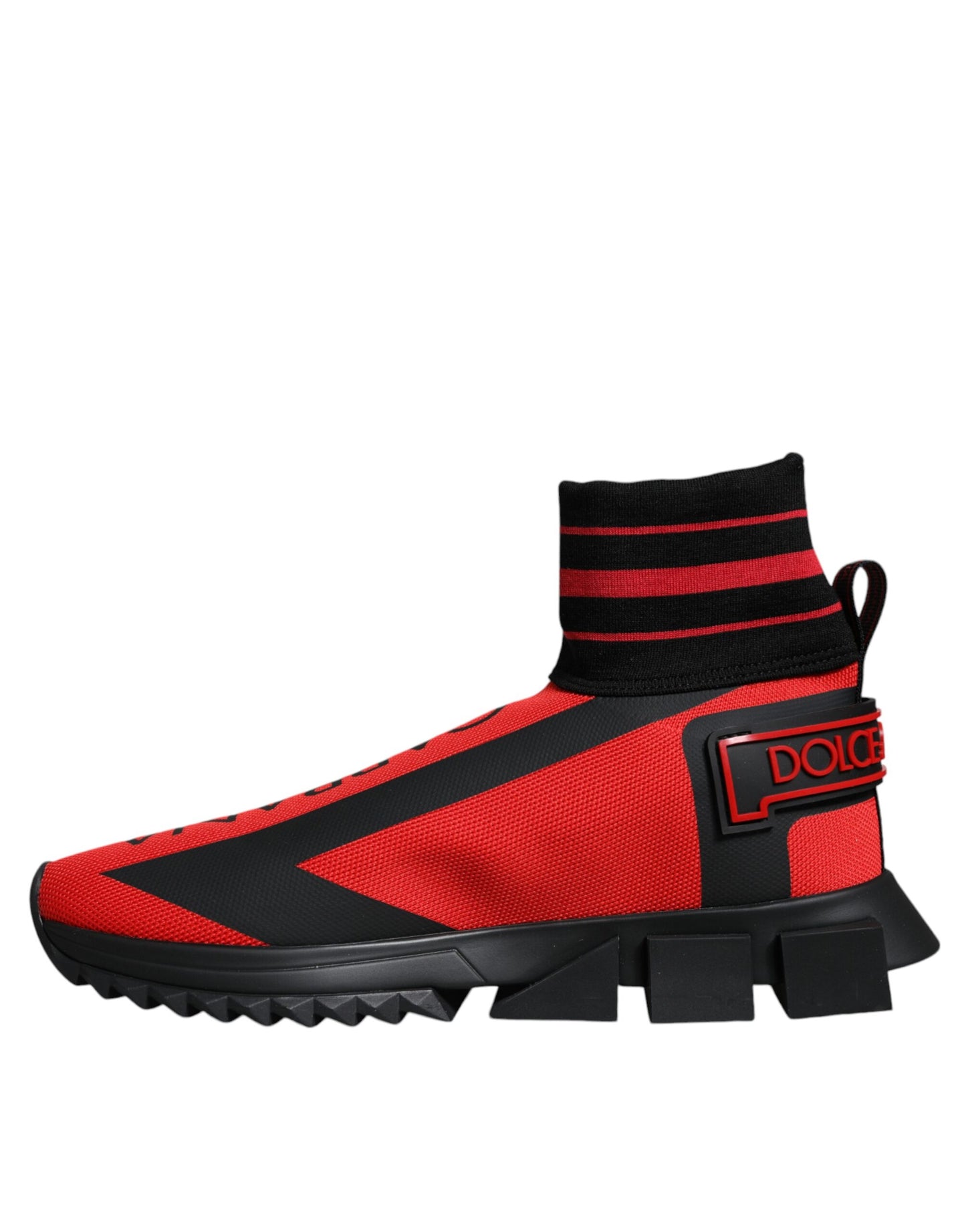  - Red Black Fabric High Top Sorrento Sneakers Shoes