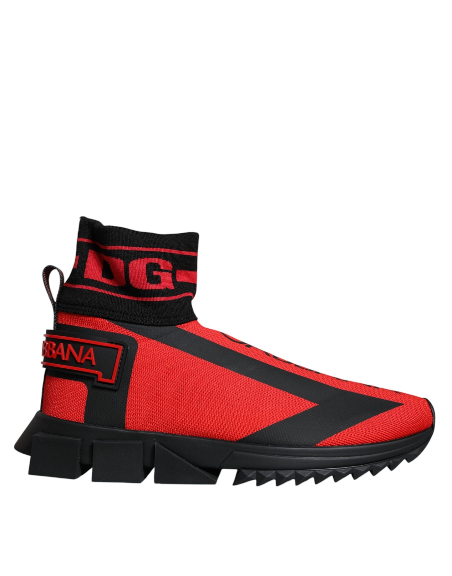  - Red Black Fabric High Top Sorrento Sneakers Shoes