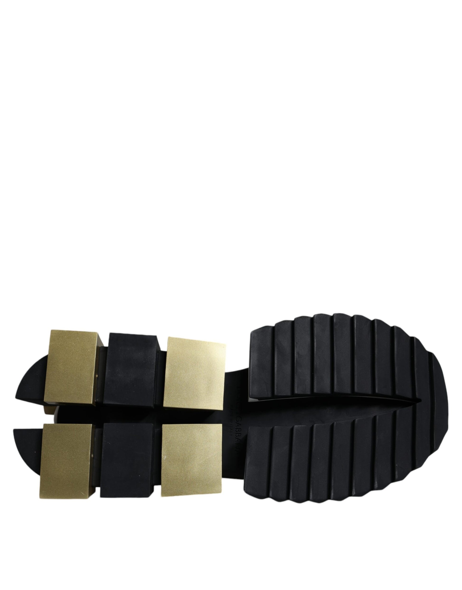 Dolce & Gabbana Men’s Super King Sneakers – White, Gold & Black Leather