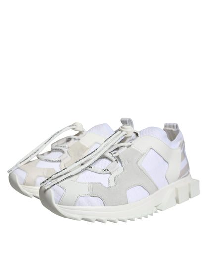 White Mesh Sorrento Trekking Sneakers Shoes - The Luxe Alliance