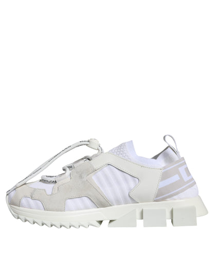 White Mesh Sorrento Trekking Sneakers Shoes - The Luxe Alliance