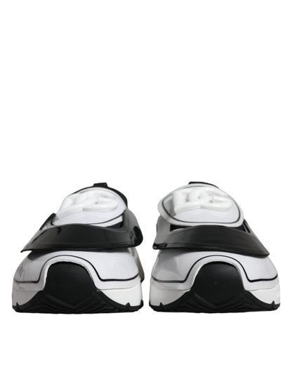 White Black Logo Plaque Daymaster Sneakers Shoes - The Luxe Alliance