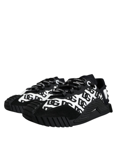 Black Logo Lace Up Low Top NS1 Sneakers Shoes - The Luxe Alliance