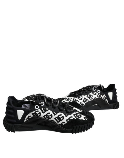 Black Logo Lace Up Low Top NS1 Sneakers Shoes - The Luxe Alliance