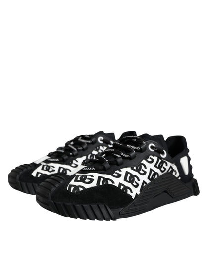 Black Logo Lace Up Low Top NS1 Sneakers Shoes - The Luxe Alliance