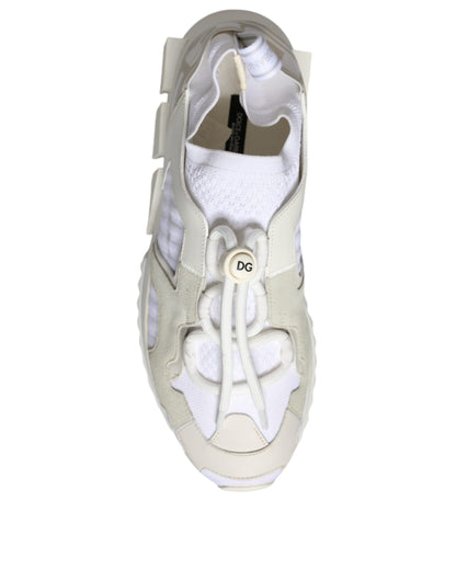 White Mesh Sorrento Trekking Sneakers Shoes - The Luxe Alliance