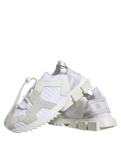 Dolce & Gabbana White Mesh Sorrento Trekking Sneakers for Women