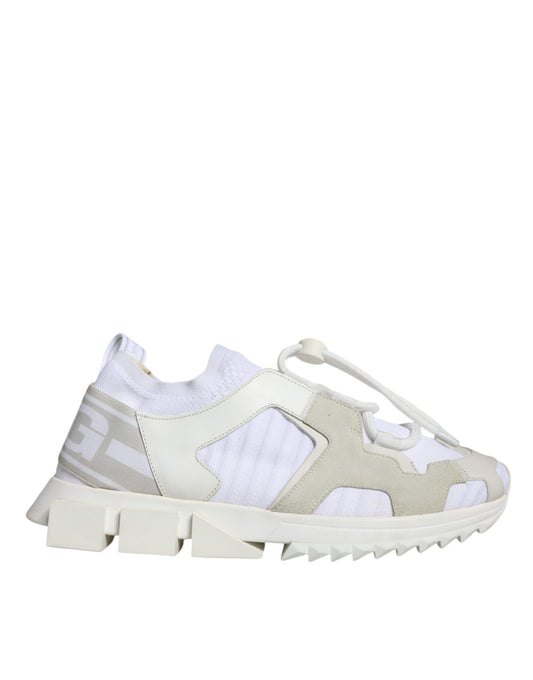 Dolce & Gabbana White Mesh Sorrento Trekking Sneakers