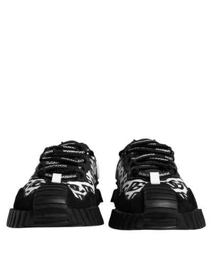 Black Logo Lace Up Low Top NS1 Sneakers Shoes - The Luxe Alliance