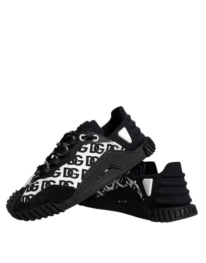 Black Logo Lace Up Low Top NS1 Sneakers Shoes - The Luxe Alliance