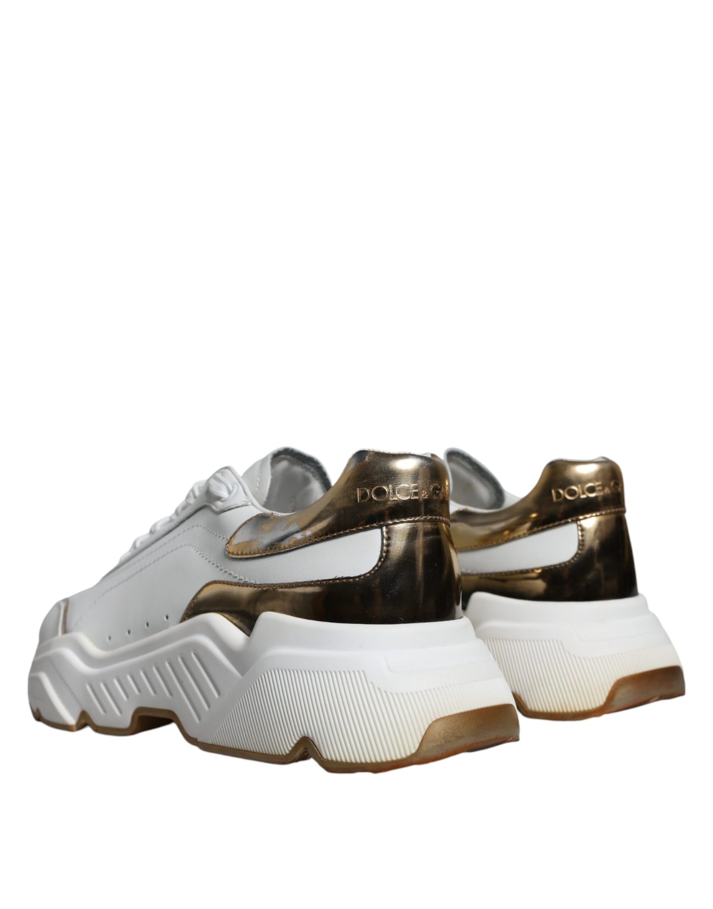 White Gold DAYMASTER Leather Sneakers Shoes - The Luxe Alliance