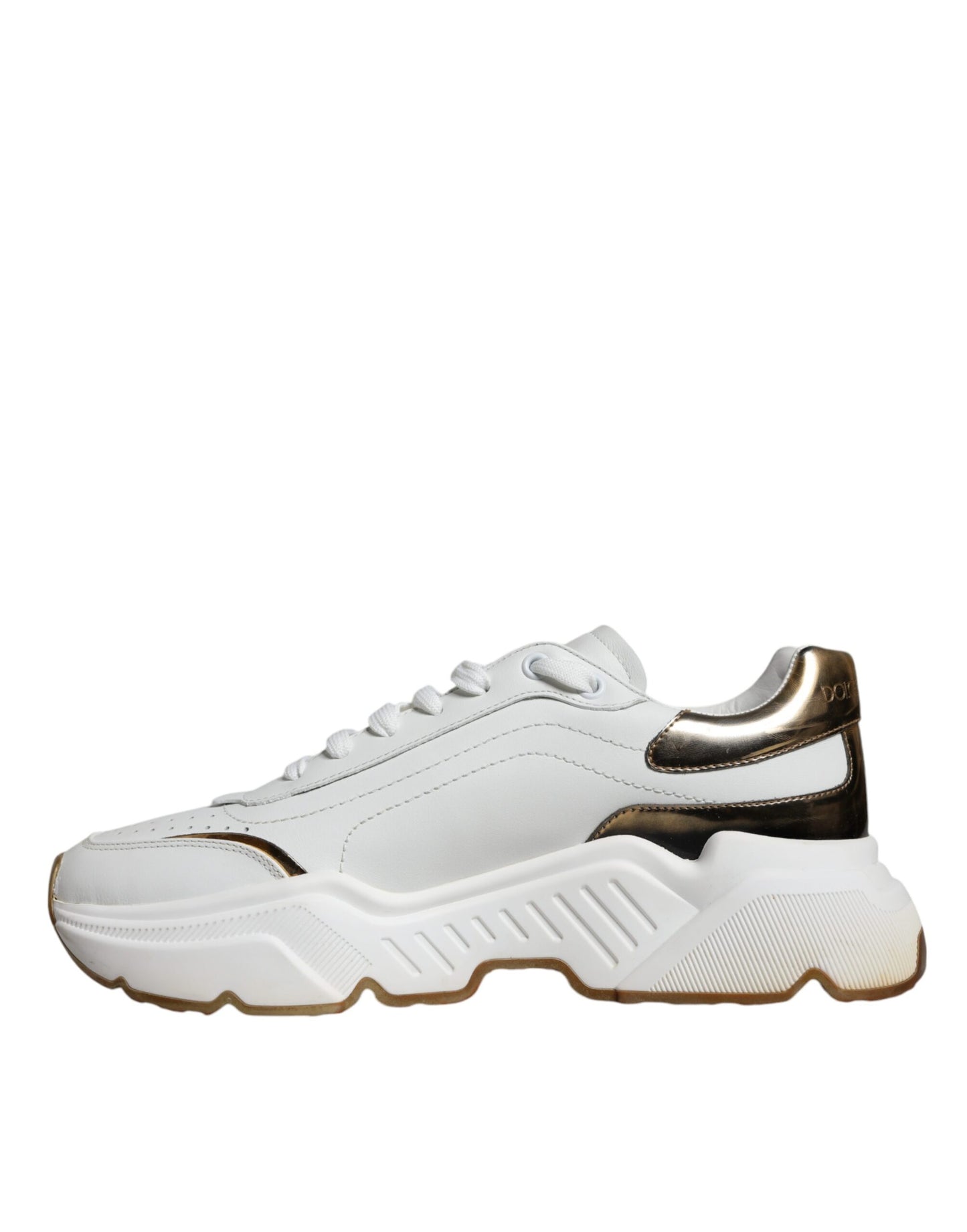 White Gold DAYMASTER Leather Sneakers Shoes - The Luxe Alliance