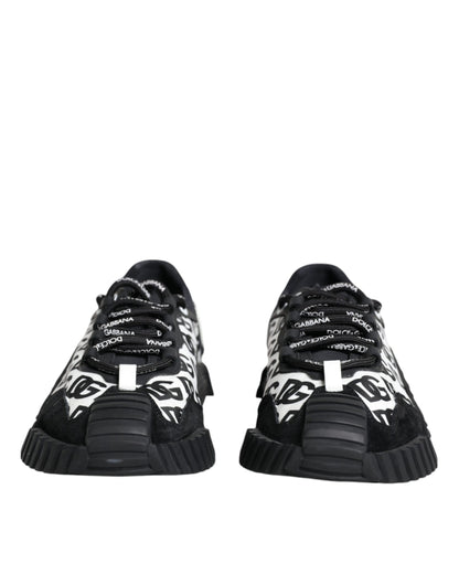  - Black Logo Lace Up Low Top NS1 Sneakers Shoes