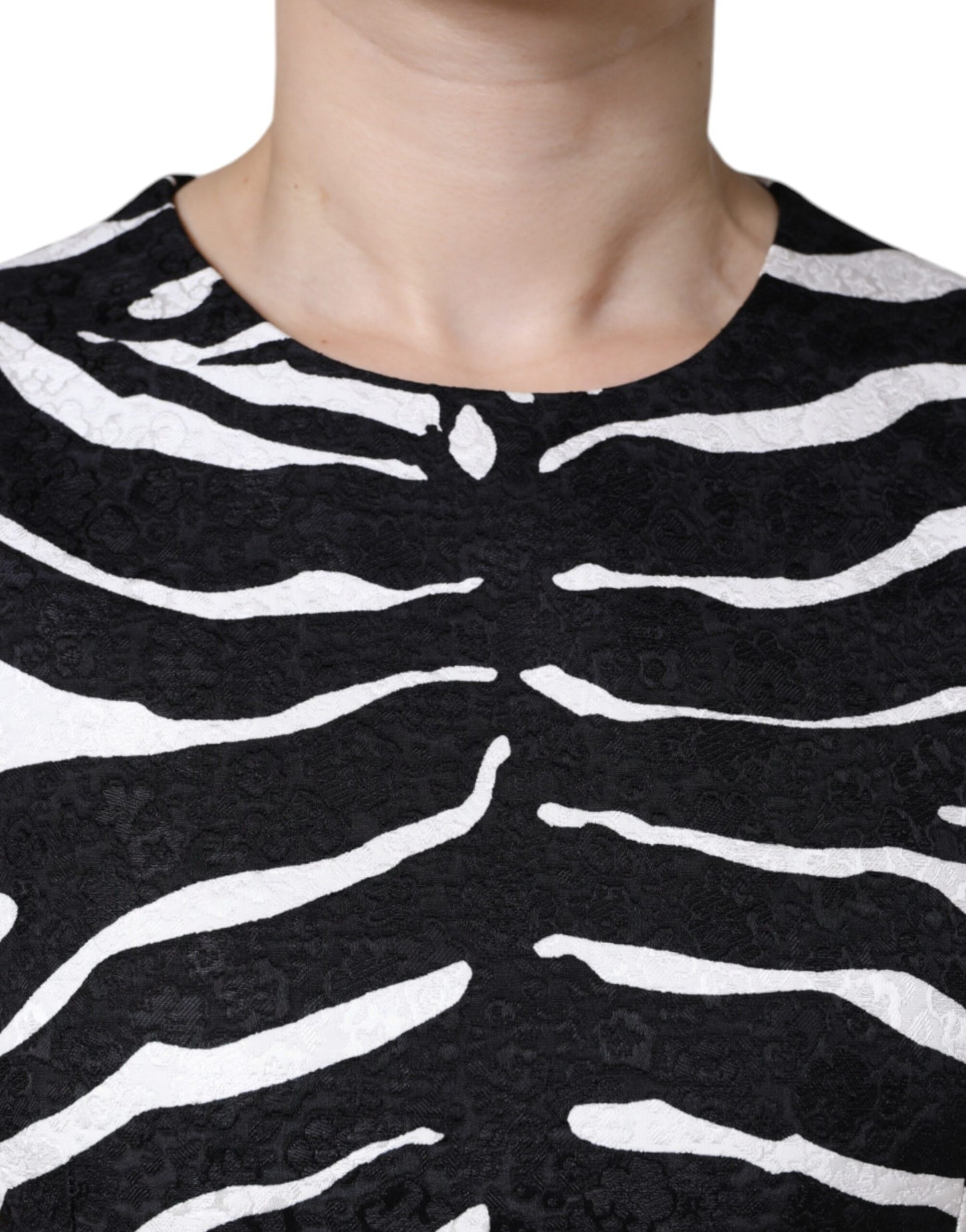  - Black White Zebra A-line Sheath Mini Dress