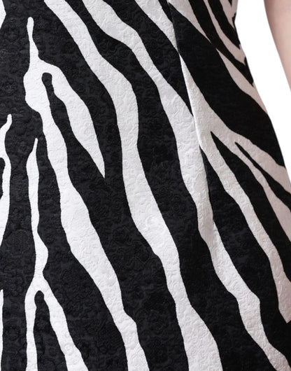  - Black White Zebra A-line Sheath Mini Dress