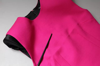  - Pink Sleeveless Bodycon A-line Mini Dress