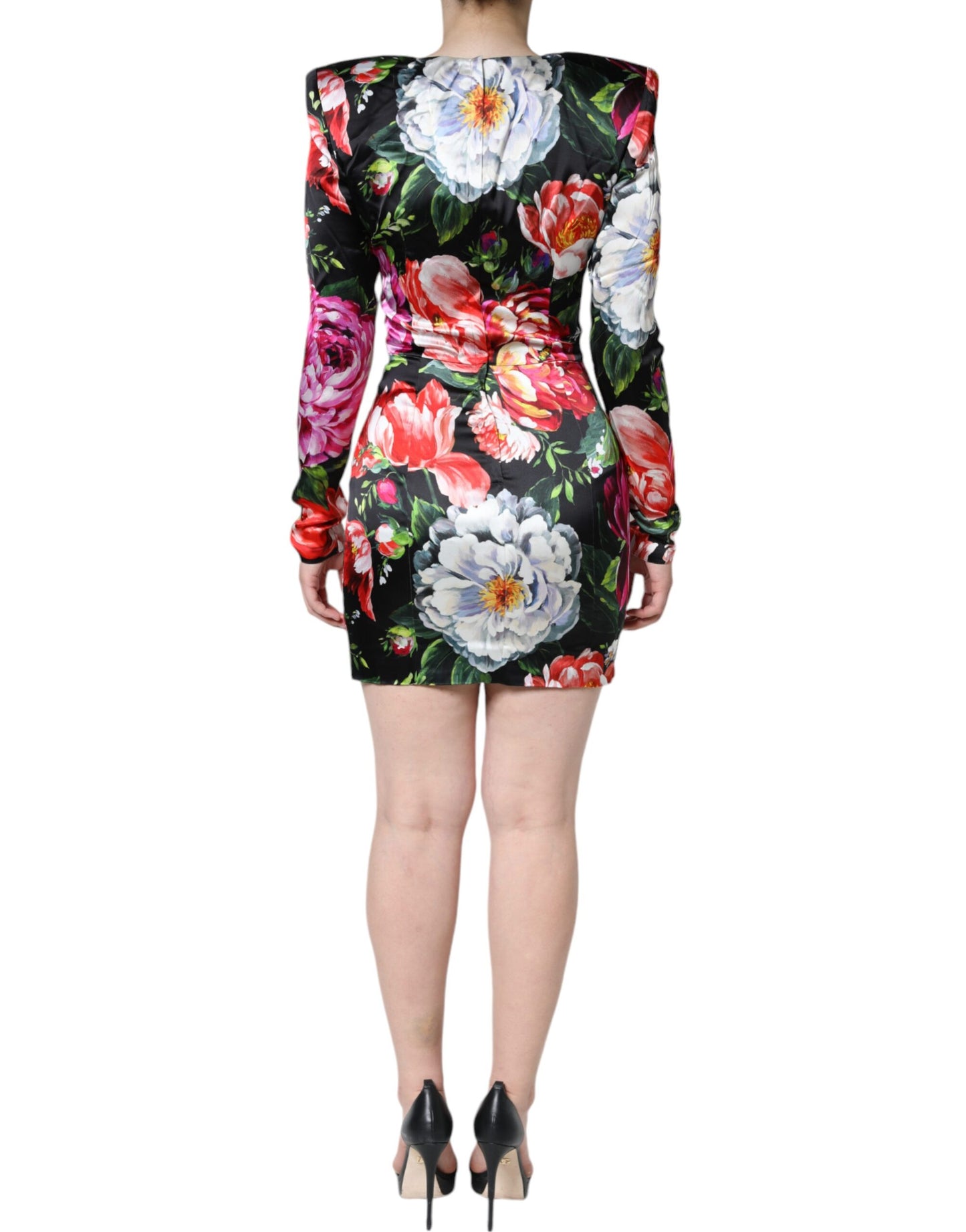  - Multicolor Floral Print Sheath Mini Dress