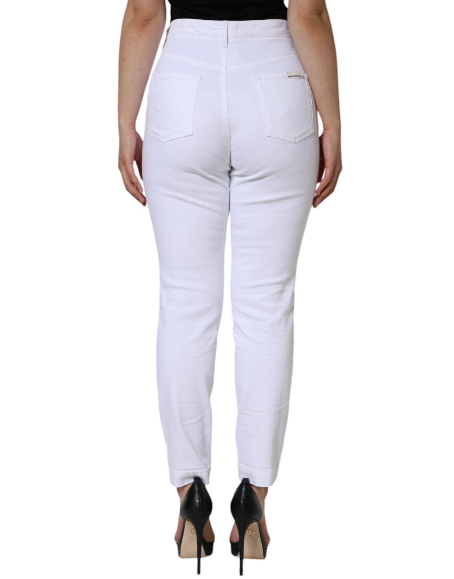  - White Cotton Stretch AUDREY Skinny Jeans