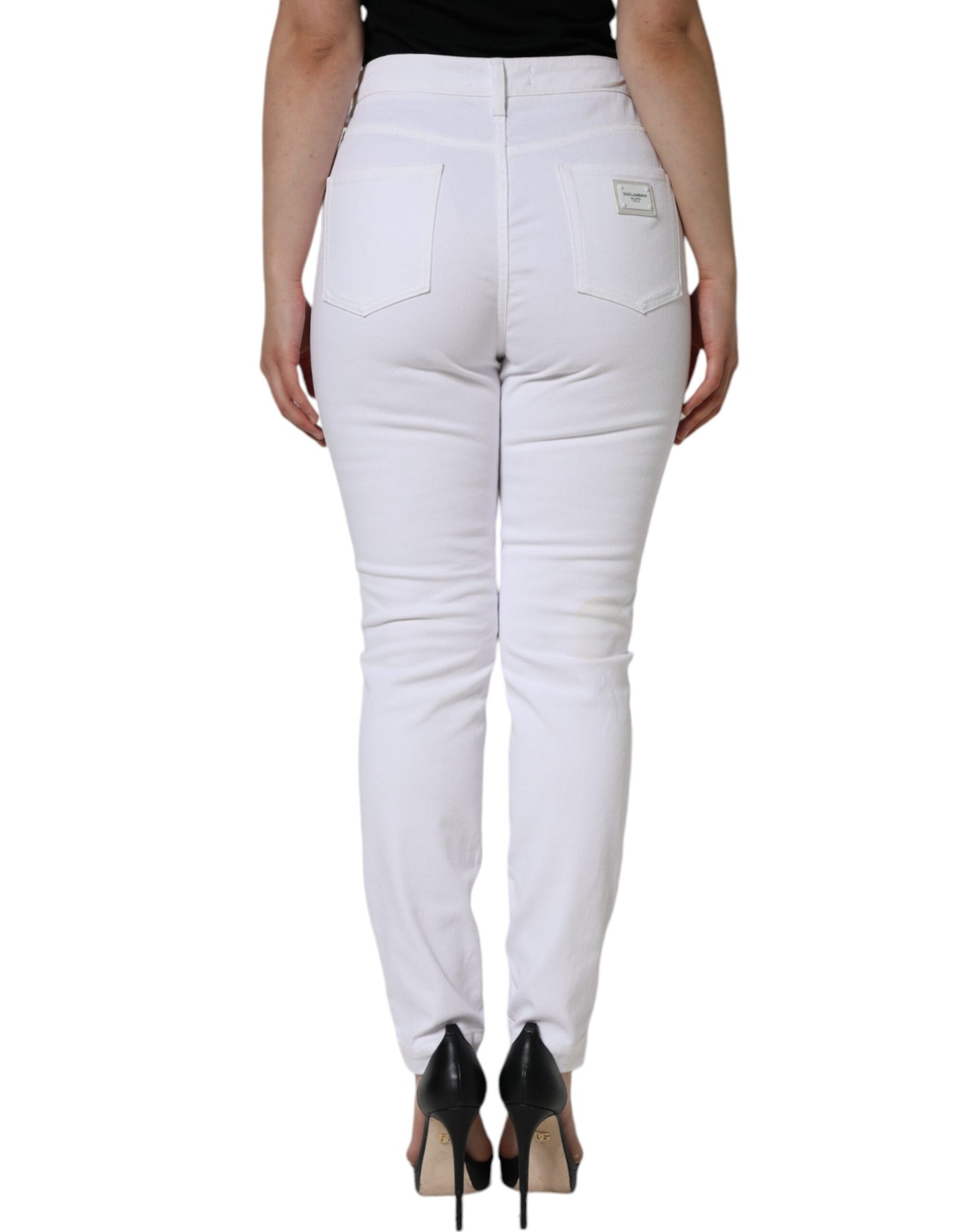  - White Cotton Stretch AUDREY Skinny Jeans