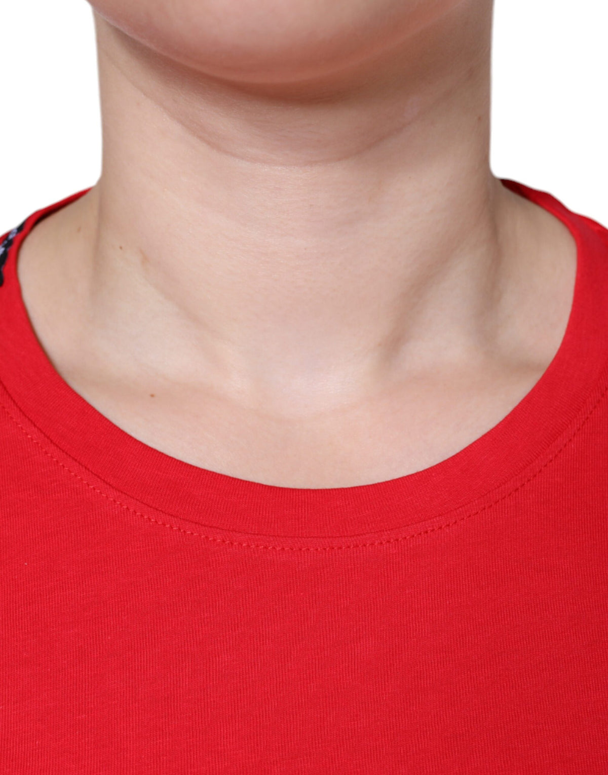 Dolce & Gabbana Red Cotton Crew Neck Short Sleeve Tee
