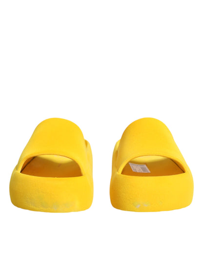  - Yellow Rubber Slides Sandals Beachwear Shoes