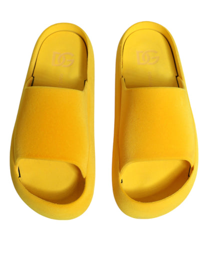  - Yellow Rubber Slides Sandals Beachwear Shoes