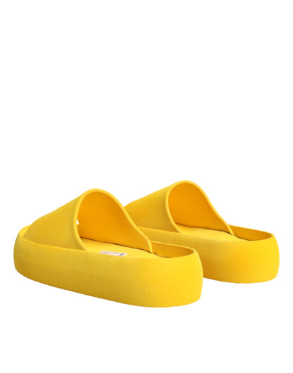  - Yellow Rubber Slides Sandals Beachwear Shoes