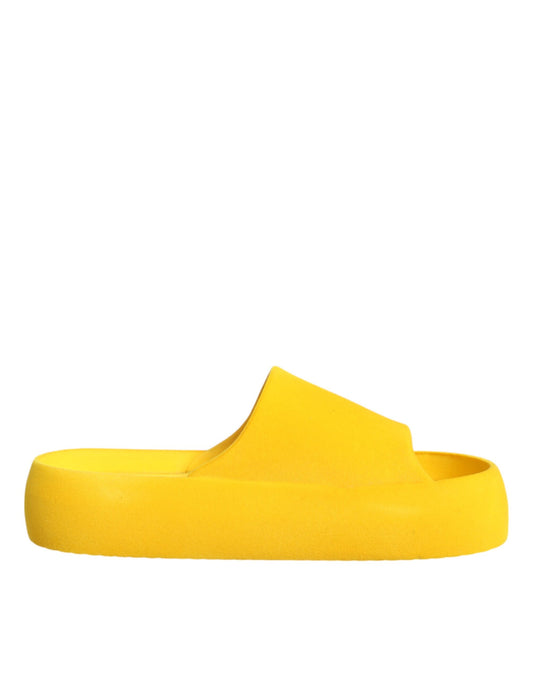  - Yellow Rubber Slides Sandals Beachwear Shoes