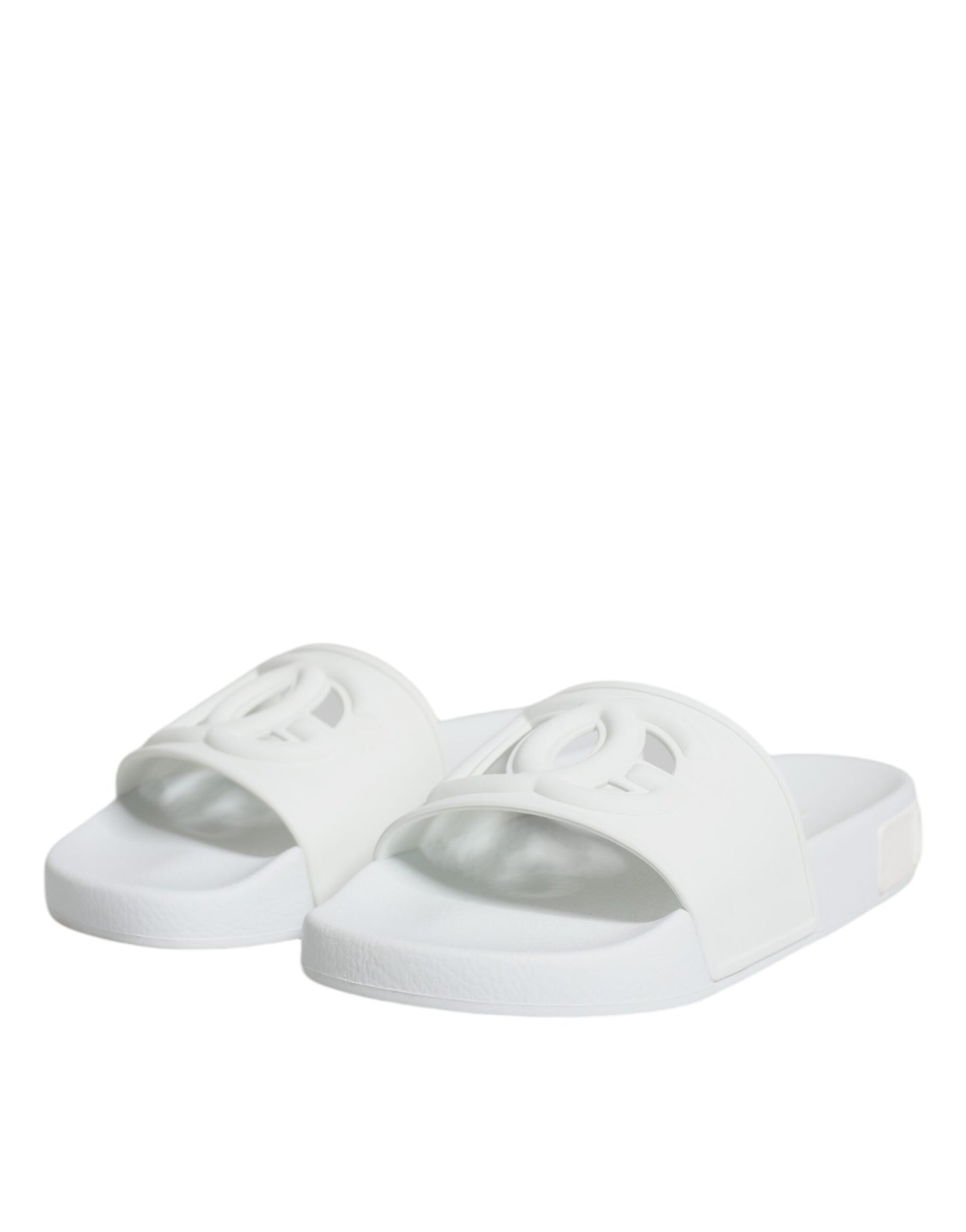 White Rubber Slides Sandals Beachwear Shoes - The Luxe Alliance