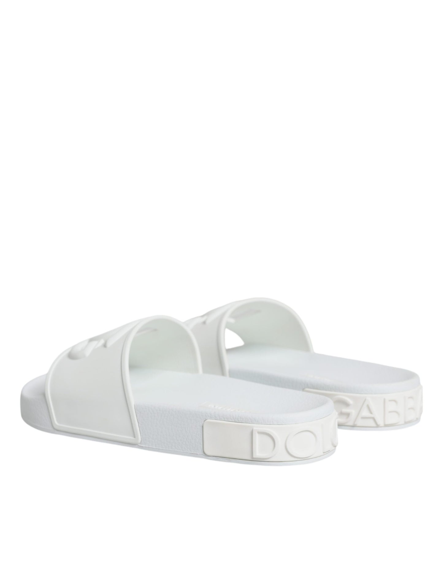 White Rubber Slides Sandals Beachwear Shoes - The Luxe Alliance