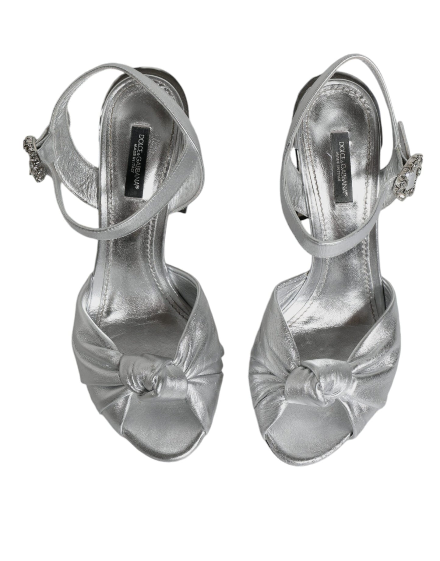 Silver Mirror Heels KEIRA Sandals Shoes - The Luxe Alliance