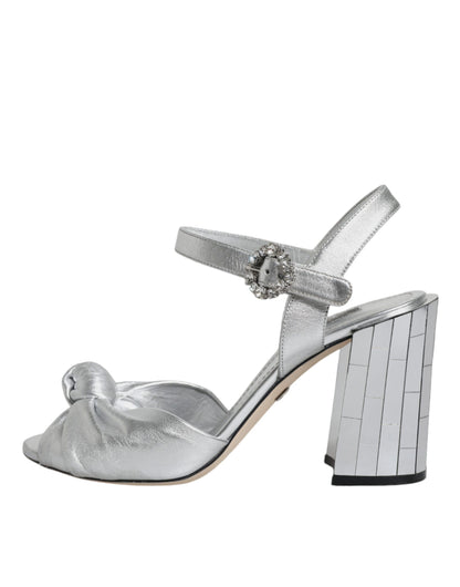 Silver Mirror Heels KEIRA Sandals Shoes - The Luxe Alliance