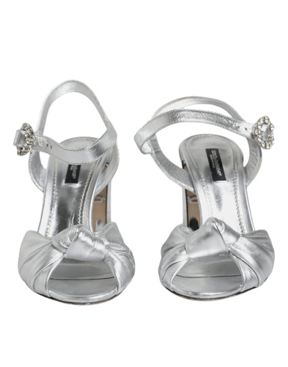 Silver Mirror Heels KEIRA Sandals Shoes - The Luxe Alliance