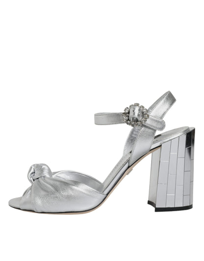 Silver Mirror Heels KEIRA Sandals Shoes - The Luxe Alliance