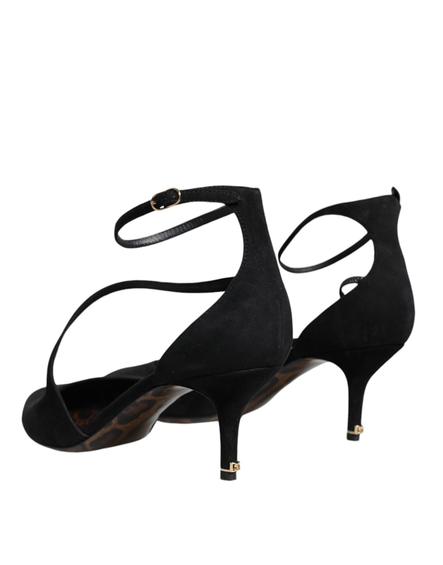 Black Suede Ankle Strap Heels Pumps Shoes - The Luxe Alliance