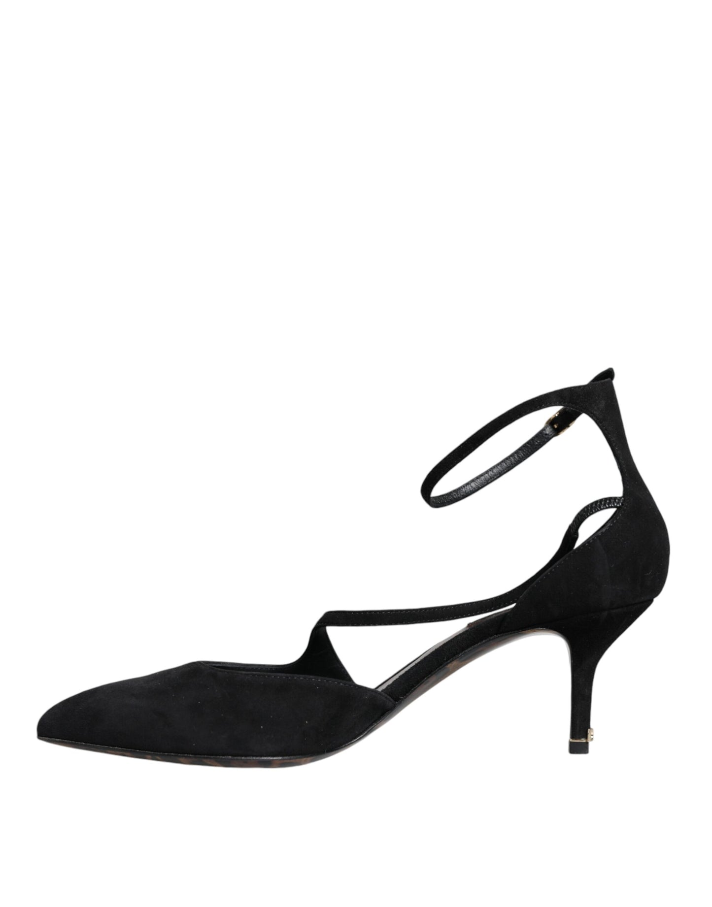 Black Suede Ankle Strap Heels Pumps Shoes - The Luxe Alliance