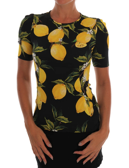  - Sicilian Lemon Print Silk Blouse