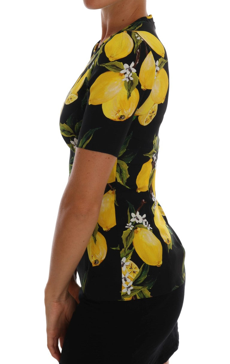  - Sicilian Lemon Print Silk Blouse