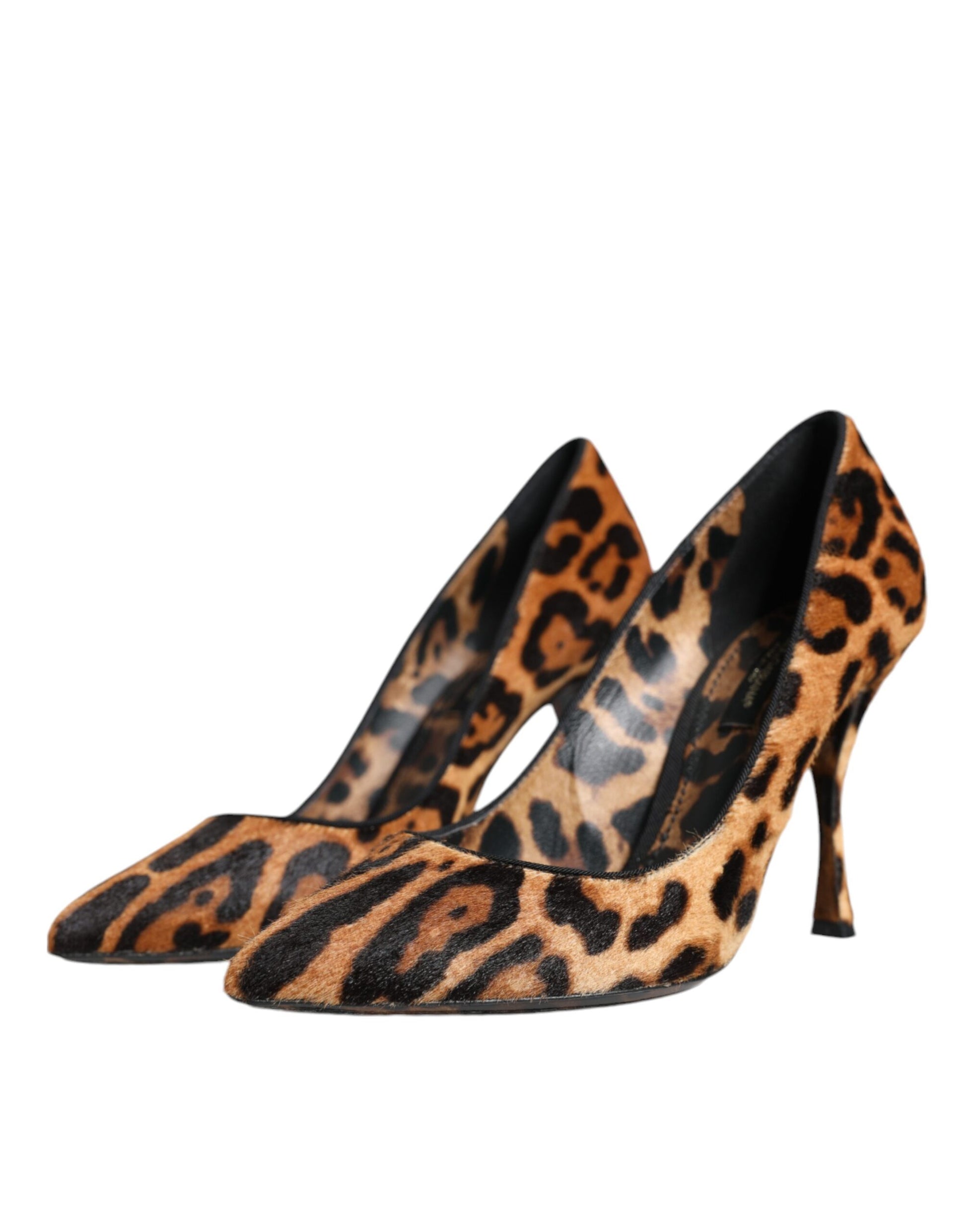 Brown Leopard Calf Hair Heels