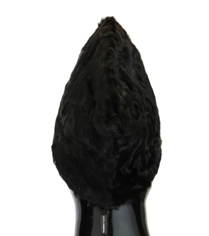  - Elegant Black Xiangao Fur Beanie Hat