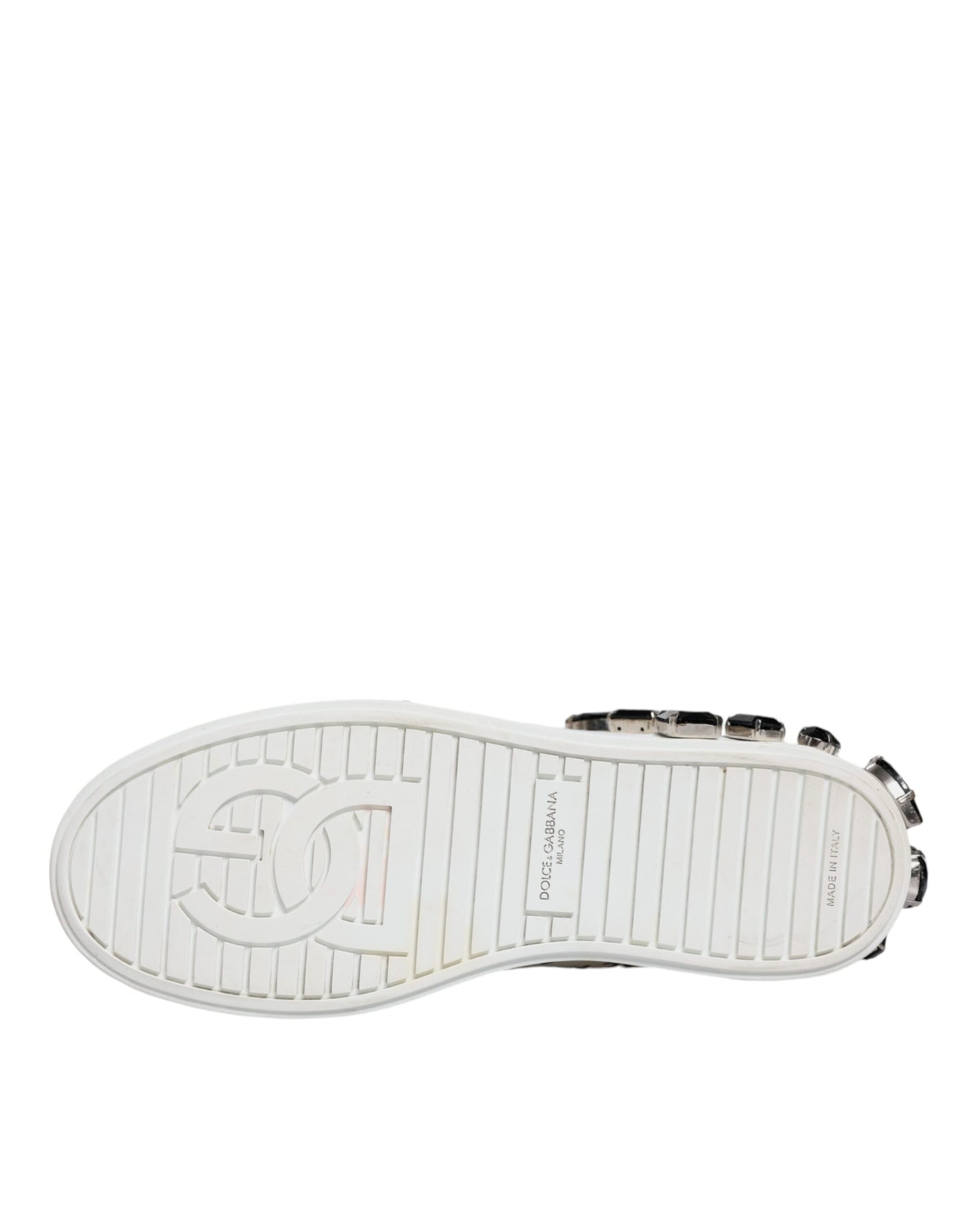 White Crystal Portofino Low Top Sneaker Shoes - The Luxe Alliance