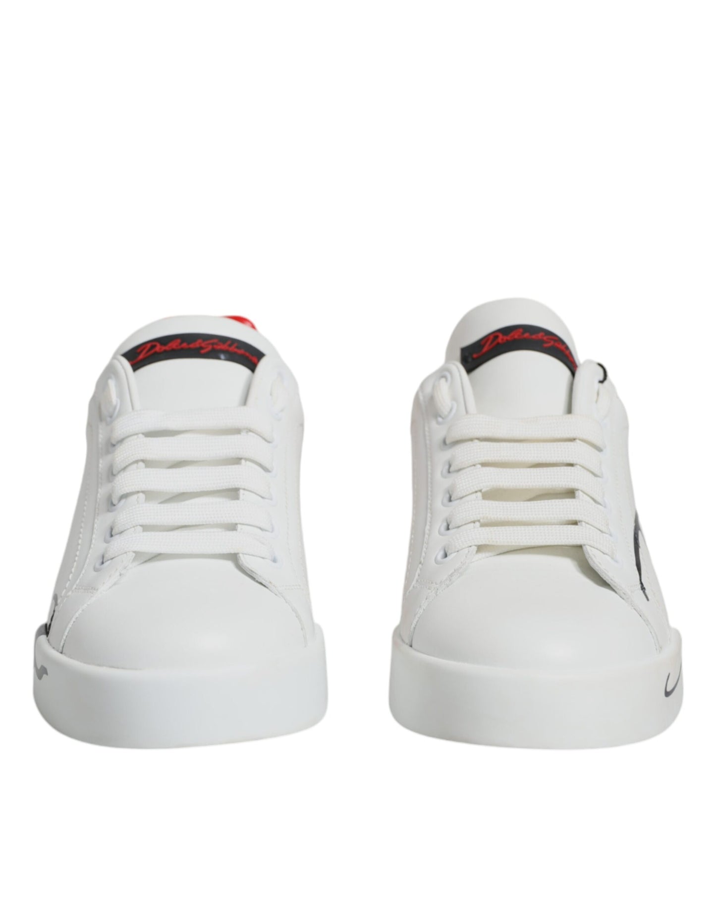 White Red Portofino Low Top Sneakers Shoes - The Luxe Alliance