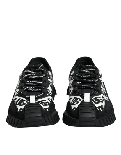 Black Logo Lace Up Low Top NS1 Sneakers Shoes - The Luxe Alliance