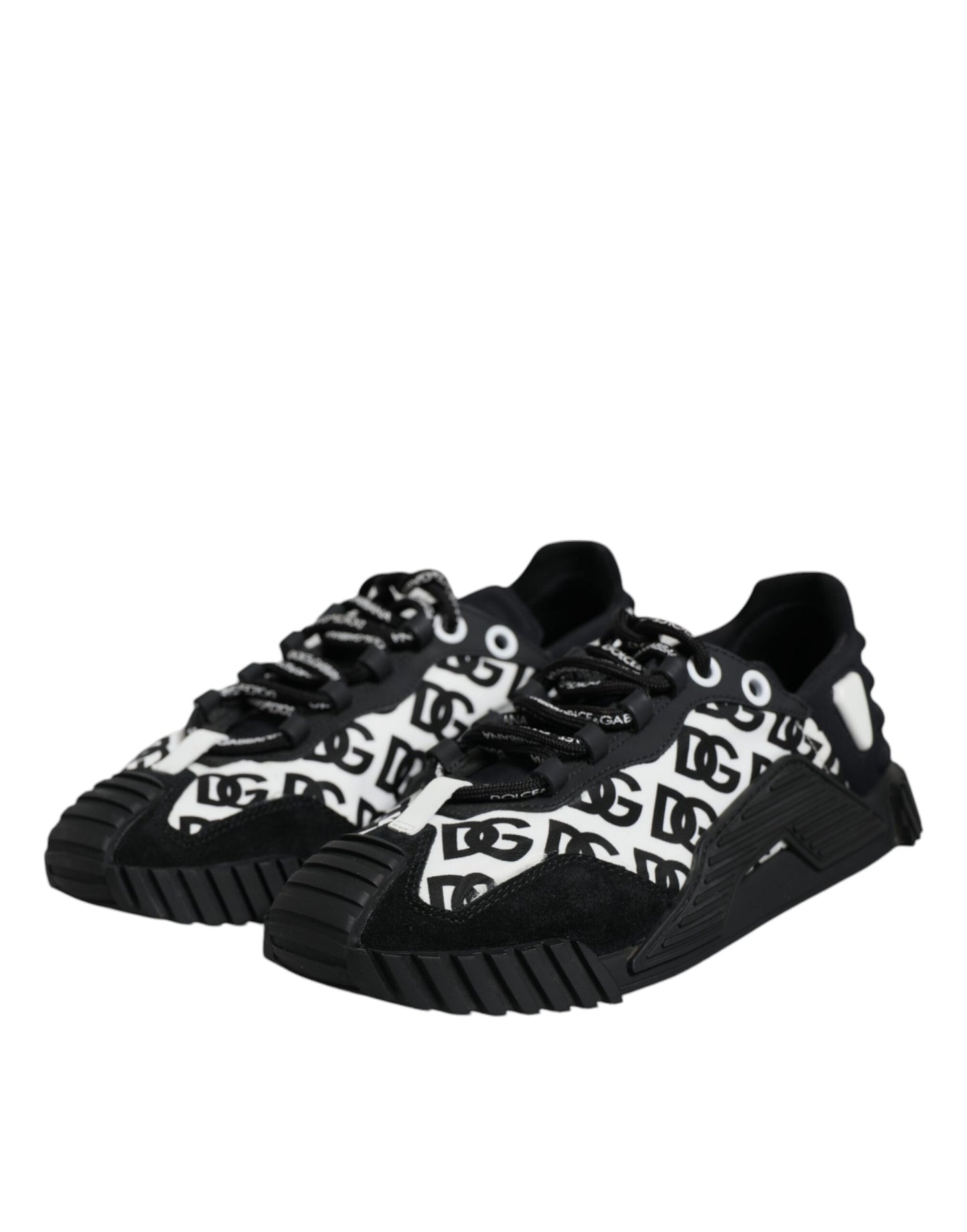 Black Logo Lace Up Low Top NS1 Sneakers Shoes - The Luxe Alliance