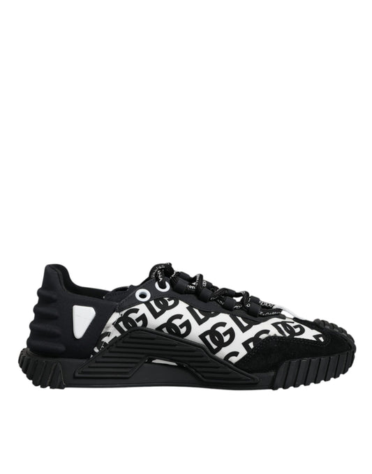 Black Logo Lace Up Low Top NS1 Sneakers Shoes - The Luxe Alliance